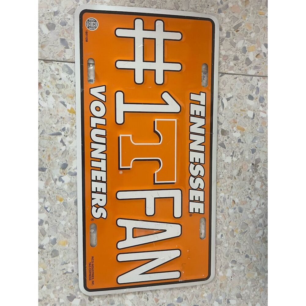 Tennessee Volunteers #1 Fan Orange License Plate Officially Licensed